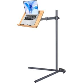 wishacc Laptop Stand for Couch, Height Adjustable Laptop Tray Tablet Book Stand for Reading in Bed, Compatible with Ipad Pro 12.9 Inch, Surface Laptop, Ipad Air, Ipad Mini,MacBook Pro/Air