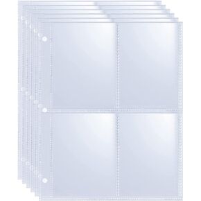 4 Pocket Trading Card Collection Book, Binder Card Album with 400 Pockets Game Card Sleeves, Binder Card Organizer for MTG, TCG, and Baseball Cards Protection and Storage