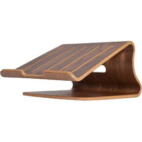 حامل كمبيوتر محمول خشبي من SAMDI للمكتب، حامل كمبيوتر محمول، حامل كمبيوتر تبريد خشبي، مناسب لمعظم أجهزة الكمبيوتر المحمولة رف تبديد الحرارة (جوز) in Kuwait