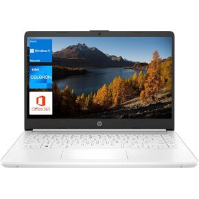 HP Portable Laptop, Student and Business, 14" HD Display, Intel Quad-Core N4120, 4GB DDR4 RAM, 64GB eMMC, 1 Year Office 365, Webcam, SD Card Reader, HDMI, Wi-Fi, Windows 11 Home, Black, KKE Mousepad in Saudi Arabia