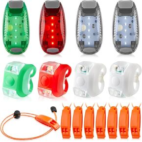 طقم مصابيح ملاحة LED مكون من 16 قطعة للقارب يتضمن 8 قطع من مصابيح LED لأضواء الملاحة الليلية مع 3 أنواع من أوضاع الوميض و8 قطع صفارات طوارئ مع حبل لصيد القوارب in Kuwait