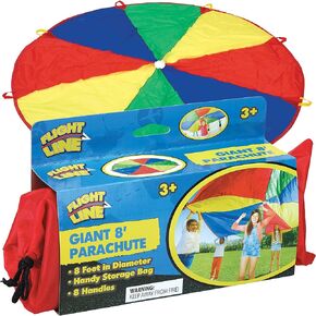Kids 8 Foot Play Parachute Toy for Boys and Girls with 8 Handles for Team Group Cooperative Games, Ages 3 +