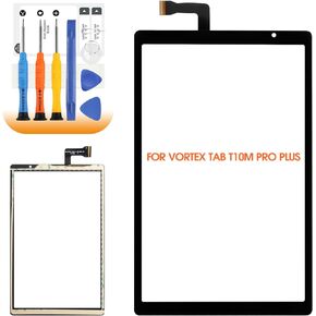 for Vortex Tab T10M Pro Plus Screen Replacement 10.1" for Vortex Tab 10M Pro Plus Touch Screen for Vortex Tab T10M Pro Plus Digitizer Replacement Glass Sensor Black with Tools