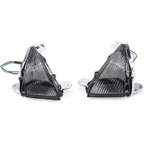 Areyourshop Front Turn Signals For Lens for Kawasaki ZX14R 2006-2010, ZX10R 2006-2007, ZX636/ZX6R 2005-2010, Ninja 650F 2006-2008, Concours 2008-2010 Clear