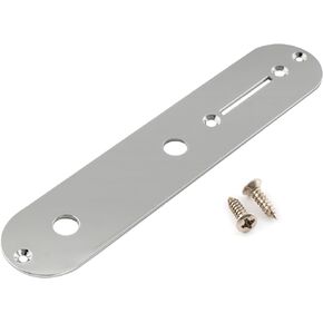 Musiclily Pro 34mm Width Steel Telecaster Control Plate with 3/8" Pot Hole for Some China Made Tele Style Electric Guitar, Chrome