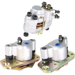 WFLNHB Front Rear Brake Calipers w/Pads Replacement for Polaris Scrambler 400 500 2x4 4x4 1998 1999 2000 2001 2002 2003 2004