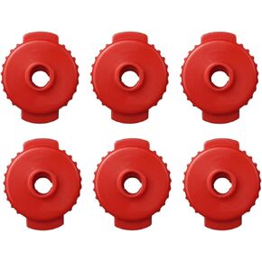 6 Pcs Quick Release Cymbal Nuts Red Placstic Cymbal Mates for Percussion Drum Kit Jazz Drum Parts Accessories