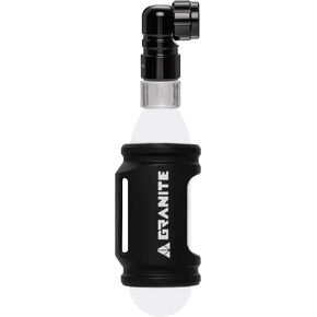 Granite Punk CO2 Tire Inflator with Silicone Sleeve - Compatible with Presta Valve Only, CO2 Bike Tire Inflator Works with MTB Carrier Straps, Lightweight CO2 Inflator for Bike Tires