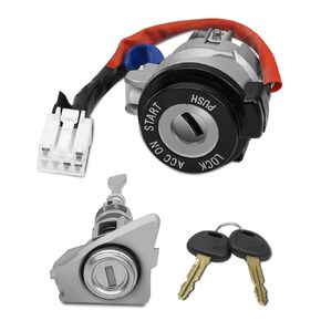 81910-3XA00 Ignition and Front Left Door Lock Cylinder Set with 2 Keys Replacement Fit for Hyundai Elantra 2011 2012 2013 2014 2015
