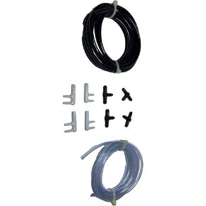 طقم خرطوم غسيل الزجاج الأمامي، 4 مم أسود 3 متر خرطوم سائل غسيل 3 مم 3 متر مع 8 موصلات خرطوم، مناسب لمعظم أنابيب غسيل الزجاج الأمامي للسيارة in Kuwait