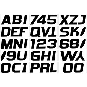 Hardline Products Series 700 Factory Matched 3-Inch Boat & PWC Registration Number Kit, Silver/Black