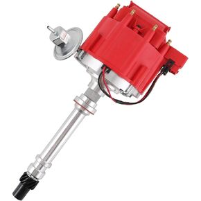JDMSPEED New Red Cap HEI Distributor Replacement For Chevy GM Small Block Big Block 65k Coil 7500RPM SBC 283 305 307 327 350 400 BBC 396 427 454