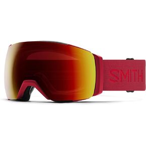 SMITH I/O MAG XL Goggles with ChromaPop Lens – Performance Snowsports Goggles with Easy Lens Change Technology for Skiing & Snowboarding – for Men & Women – Crimson + Sun Red Mirror Lens