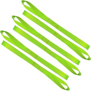 Soft Loops tie Down Straps 6Pack1500 lbs Load Capacity 4800lbs Heavy Duty Breaking Strength with Extra Stitching for securing Motorcycles, Dirt Bike, Lawn Garden Equipment (Black, 18 inches)