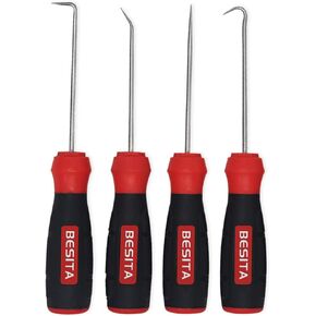 مجموعة اختيار وخطاف دقيقة - مجموعة مكونة من 4 قطع، مانع تسرب زيت السيارة/حلقة دائرية، مزيل سحب خطافات صغيرة دقيقة in Kuwait