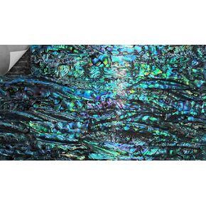 GOMMO White & Gold Mother of Pearl Nacre Shell Adhesive Veneer Sheet for Inlay Craft (240mm x 140mm)