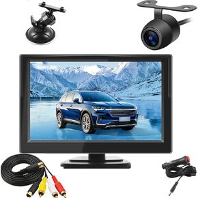 Backup Camera with 7-Inch Monitor Easy Install: Plug-Play DIY Guide Lines Clear Night Vision HD 1080P Rear View Camera with Monitor Kit IP69 Waterproof Night Vision with On/Off Switch for Cars/SUVs
