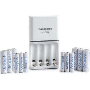 Panasonic K-KJ55MBS66A eneloop Power Pack; 6AA, 6AAA, and Advanced Battery 3 Hour Quick Charger