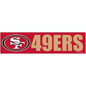 WinCraft NFL San Francisco 49ers WCR13396513 Bumper Strip, 3" x 12"