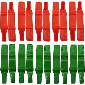 10 Pairs Wrestling Ankle Bands, Red and Green Wrestling Tournament Bands, 13" x 2.4" Soft Vinyl Hook Loop Scoring Bands for Wrestlers Coach Referee