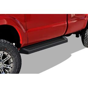 APS Running Boards (Nerf Bars Side Steps Step Bars) Compatible with Ford F250 F350 Super Duty 1999-2016 Regular Cab (Stainless Steel Black Powder Coated 5 inches)