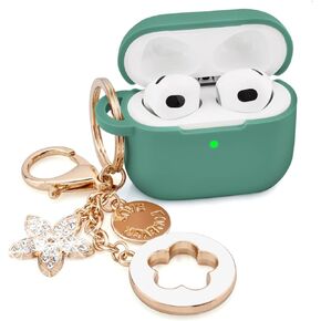 Case for Airpods Pro 2nd Generation - VISOOM Airpods Pro 2 Cases Cover Black Women 2022 Silicone iPod Pro 2 Earbuds Wireless Charging Case Girl Bling Keychain for Apple Airpod Gen Pro 2