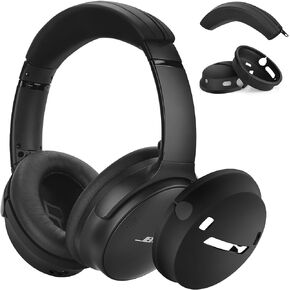 حافظة لهاتف Bose QuietComfort 45، QINGQING Bose qc45، غطاء سيليكون واقٍ ناعم، أبيض دخاني