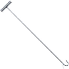 5th Wheel Pin Puller, 32" Solid Steel Chrome Plated 5th Wheel Puller Hook, Heavy Duty 5th Wheel Puller w/Hook, 1 Pack
