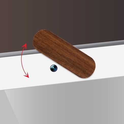 Family Pack Wooden Swivel Webcam Cover | Thin Swivel Laptop Cam Blocker, Black, 1.5" x 0.5" and 1.5mm Thick | Thin Cam Blocker for Computer, Tablet, Mac, Dell, Lenovo, HP | Walnut in Kuwait
