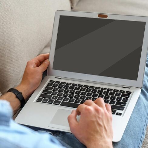 Family Pack Wooden Swivel Webcam Cover | Thin Swivel Laptop Cam Blocker, Black, 1.5" x 0.5" and 1.5mm Thick | Thin Cam Blocker for Computer, Tablet, Mac, Dell, Lenovo, HP | Walnut in Kuwait