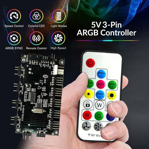مبرد وحدة المعالجة المركزية Dracaena AIO، جهاز تحكم عن بعد لتغيير اللون، مشعاع 120 مم، مراوح ARGB PWM هادئة أقل من 27DBA، متوافق مع AMD AM5/AM4-Intel LGA 1700/1200/115X، تقنية مقاومة للتسرب، مضخة تدفق عالية، أسود in Saudi Arabia