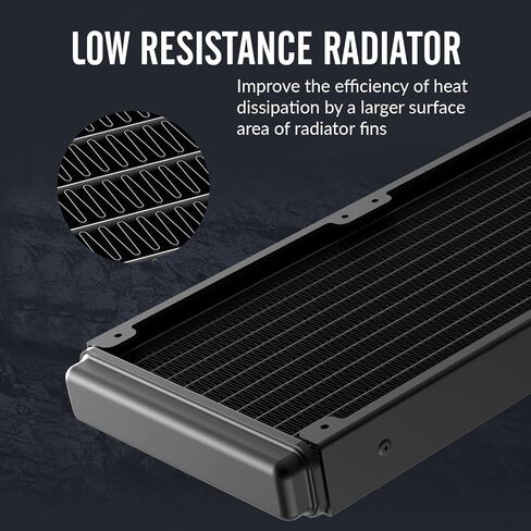 Dracaena.io 120mm AIO CPU Cooler, ARGB Remote Control, Quiet PWM Fan, Black in Kuwait