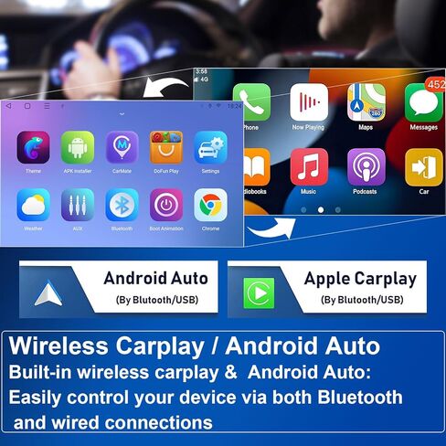 لسيارة Ford Mustang 2010-2014 Android 12 ستيريو مع Carplay لاسلكي/Android Auto 4G Network WiFi 2+32G 4 Core GPS Navigation Radio Player 9.7 بوصة HD شاشة تعمل باللمس كاميرا احتياطية صوتية (شاشة عمودية) in Kuwait