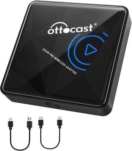 محول OTTOCAST CarPlay اللاسلكي لجهاز iPhone U2-AIR Pro محول CarPlay اللاسلكي تحويل سلكي إلى لاسلكي، محول Apple CarPlay اللاسلكي 8S التوصيل والتشغيل بدون تأخير لسيارات CarPlay السلكية OEM in Saudi Arabia