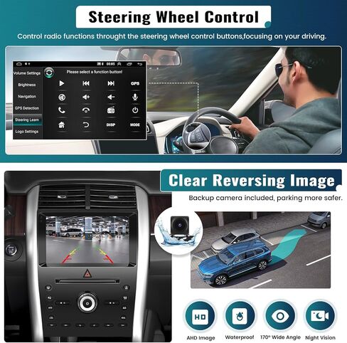 UNITOPSCI 2G+64G Android Car Stereo for Ford Edge 2011-2014 راديو لاسلكي Apple CarPlay & Android Auto 9 بوصة HD شاشة تعمل باللمس GPS للملاحة بلوتوث HiFi FM راديو WiFi SWC+ كاميرا احتياطية MIC in Saudi Arabia