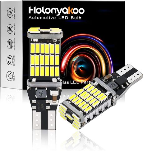 أحدث 921 912 W16W T15 906 904 922 لمبة LED للخلف، النسخ الاحتياطي، الفرامل الثالثة، التوقف، البضائع، ضوء وقوف السيارات، مع 45 4014 رقاقة، 1200 لومن، 8000 ك أبيض، غير قطبية 9-18 فولت (مجموعة من 2) in Kuwait