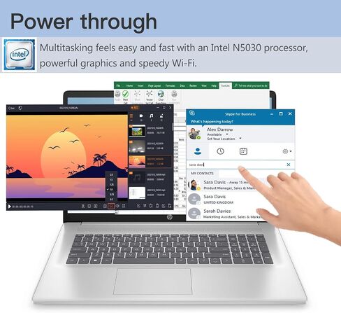 HP 17.3" 2024 Newest Touchscreen Laptop-HD+ Display Computer,Quad Core Processor, 32GB RAM 1TB SSD,1Year Microsoft 365, 8H Battery Life, Wi-Fi, Windows 11 Home in S Mode in Saudi Arabia