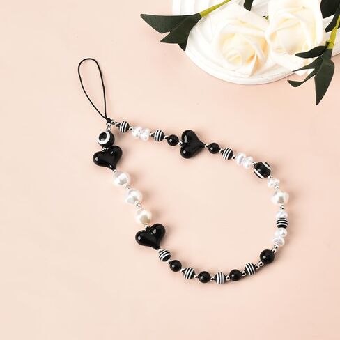 Beaded Cell Phone Accessories Wrist Strap Mobile Phone Bracelet for Women Girls Bag Pendant Wristlet Bead Phone Case Lanyard in Saudi Arabia