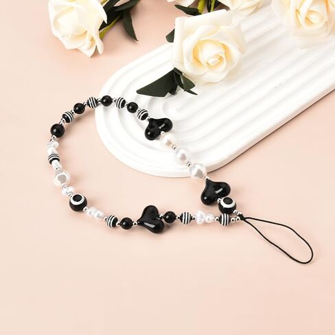 Beaded Cell Phone Accessories Wrist Strap Mobile Phone Bracelet for Women Girls Bag Pendant Wristlet Bead Phone Case Lanyard in Saudi Arabia