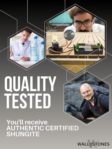 Shungite Stickers for Cell Phone - Protection Plates Set 5 pcs - Round Small Size 25mm ~ 0.98" - Star Engraving - Authentic Shungite II Type in Kuwait