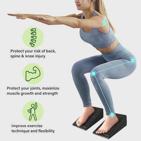 إسفين القرفصاء، كتلة إسفين قابلة للتمدد للقدم، لوح مائل بوزن 480 رطلًا لتمدد ربلة الساق، التمارين المنزلية، القرفصاء وتمتد الساق، قرفصاء الكعب، رفع ربلة الساق in Kuwait