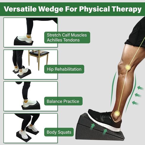 إسفين القرفصاء، كتلة إسفين قابلة للتمدد للقدم، لوح مائل بوزن 480 رطلًا لتمدد ربلة الساق، التمارين المنزلية، القرفصاء وتمتد الساق، قرفصاء الكعب، رفع ربلة الساق in Kuwait
