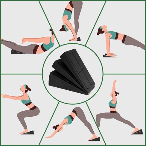 إسفين القرفصاء، كتلة إسفين قابلة للتمدد للقدم، لوح مائل بوزن 480 رطلًا لتمدد ربلة الساق، التمارين المنزلية، القرفصاء وتمتد الساق، قرفصاء الكعب، رفع ربلة الساق in Kuwait