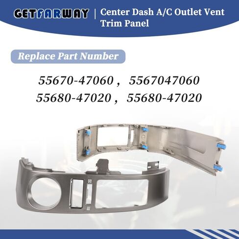 Pair Center Dash A/C Outlet Vent Trim Panel 55670-47060 55680-47020 Compatible with Toyota Prius 2004 2005 2006 2007 2008 2009 1.5L Left Right Side Different Color in Saudi Arabia