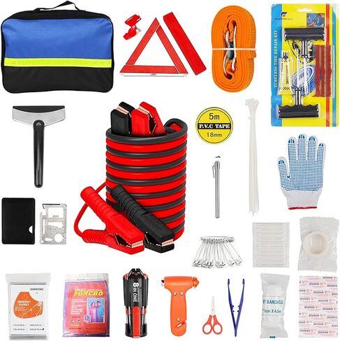 مجموعة أدوات الطوارئ على جانب الطريق للسيارة، مجموعة أدوات مساعدة لسلامة السيارة 28 في 1، مجموعة أدوات أساسية لرحلات الطريق في الشتاء، حقيبة طوارئ لمركبات الشاحنات الآلية in Kuwait