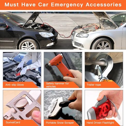 مجموعة أدوات الطوارئ على جانب الطريق للسيارة، مجموعة أدوات مساعدة لسلامة السيارة 28 في 1، مجموعة أدوات أساسية لرحلات الطريق في الشتاء، حقيبة طوارئ لمركبات الشاحنات الآلية in Kuwait