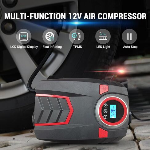 مجموعة طوارئ السيارة من AUTOGEN، مجموعات طوارئ السيارة للمركبات مع كابلات توصيل بطول 6 قياس 16 قدم، طقم سيارة الطوارئ على جانب الطريق مع ضاغط هواء، 88 قطعة أدوات الإسعافات الأولية الشتوية أداة السلامة في حالات الطوارئ in Kuwait