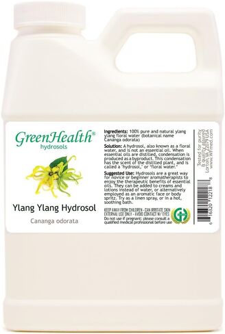 GreenHealth Chamomile Hydrosol (ماء الأزهار) - إبريق بلاستيكي سعة 16 أونصة سائلة مع غطاء - نقي 100% (ليس زيتًا) in Kuwait