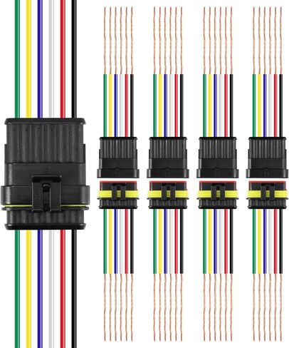 RDBS 5 عدة 6 دبوس موصلات الأسلاك الكهربائية 6 طريقة مقاوم للماء الذكور والإناث التوصيل لشاحنة السيارة والدراجات النارية القوارب البحرية وغيرها من توصيل الأسلاك in Kuwait
