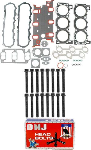 DNJ HGB421 مجموعة حشية رأس الأسطوانة مع مجموعة مسامير الرأس لـ 1986-1992 Ford Bronco II 2.9L 177cid V6 OHV in Saudi Arabia